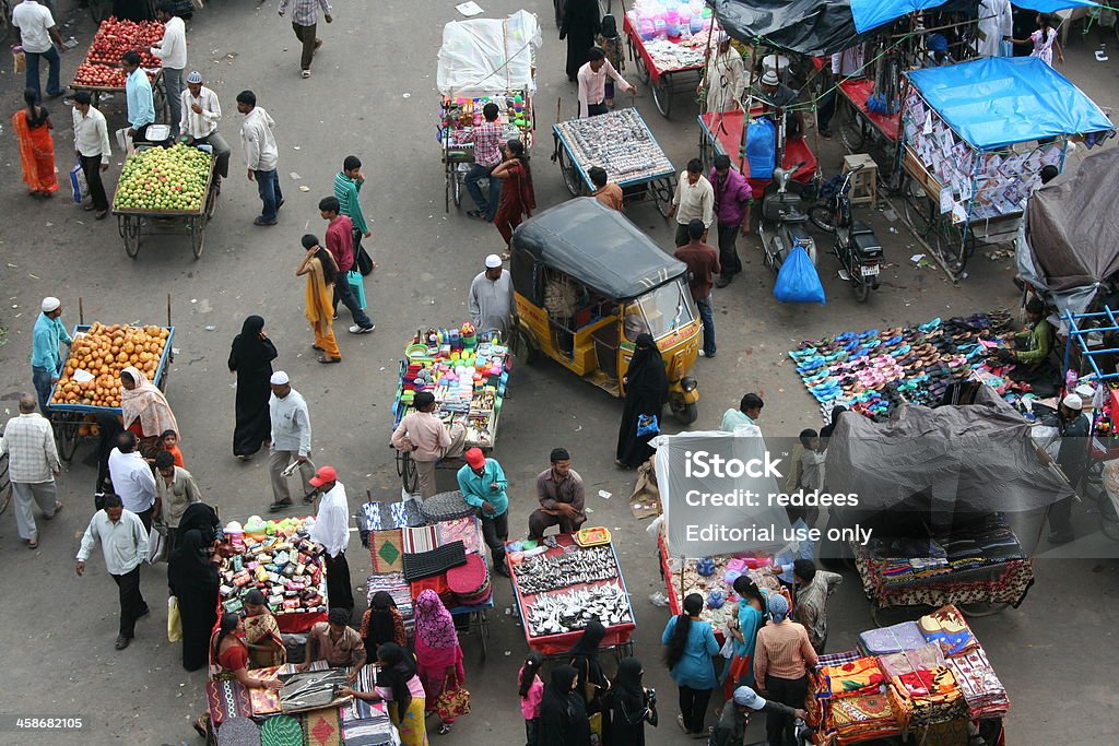 Indian mercado de rua - Foto de stock de Adulto royalty-free