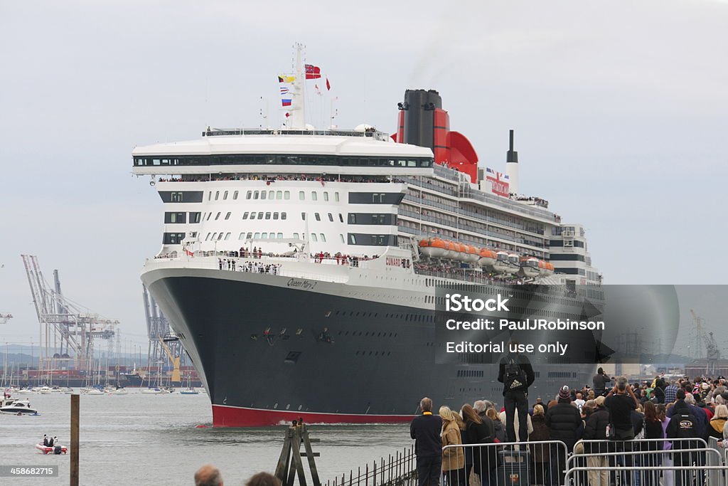 Odwiedź trzech Cunard Queens do Southampton - Zbiór zdjęć royalty-free (Southampton - England)