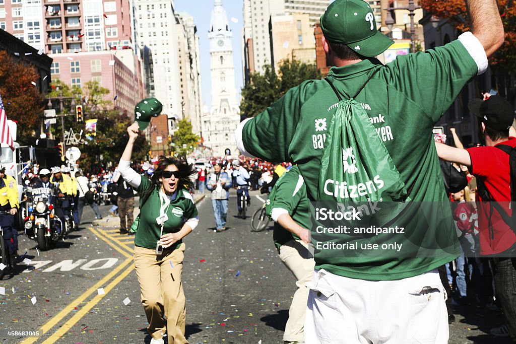 Philadelphia Phillies World Series Parade - Photo de Fan libre de droits