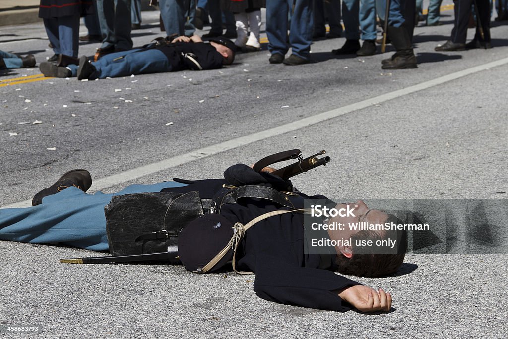 Ejército de la Unión están muertos en la calle, de la guerra Civil americana - Foto de stock de Adulto libre de derechos