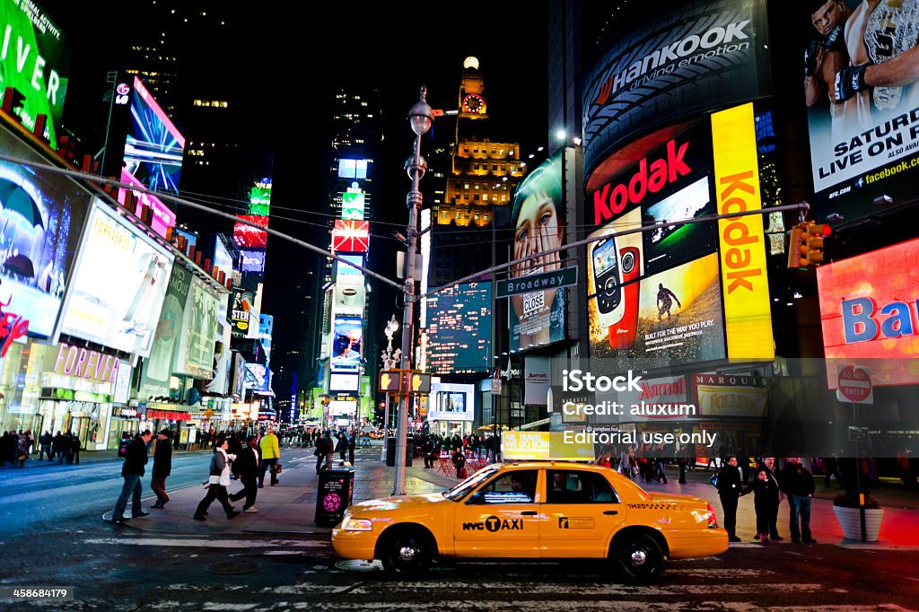 Times Square, à New York - Photo de Nuit libre de droits