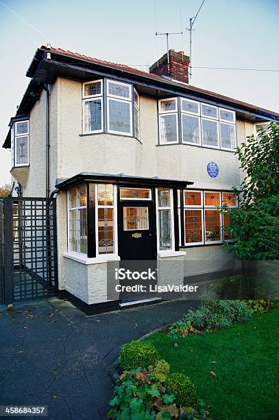 Mendips Childhood Home Of John Lennon Liverpool Stock Photo - Download Image Now - Arts Culture and Entertainment, British Culture, Childhood