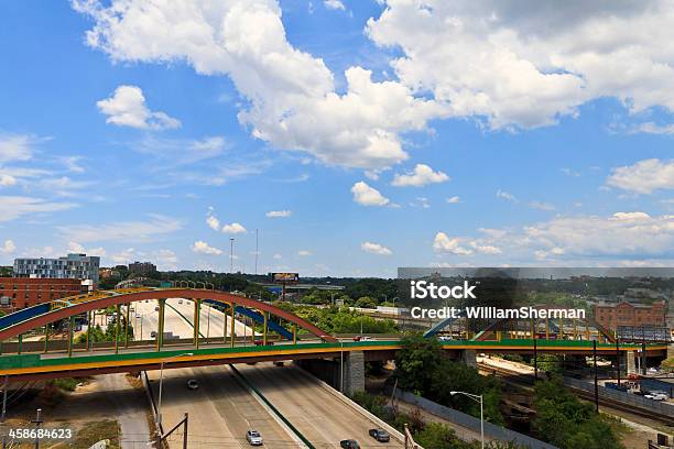 Baltimore Maryland Colorful Howard Street Bridge Stock Photo - Download Image Now - Maryland - US State, Baltimore - Maryland, Blue