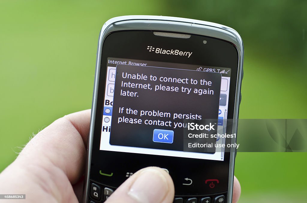 Accident de Blackberry - Photo de Coupure de courant libre de droits