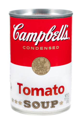 New York, USA - August, 7, 2011: Campbell's Condensed Tomato Soup In A Can.