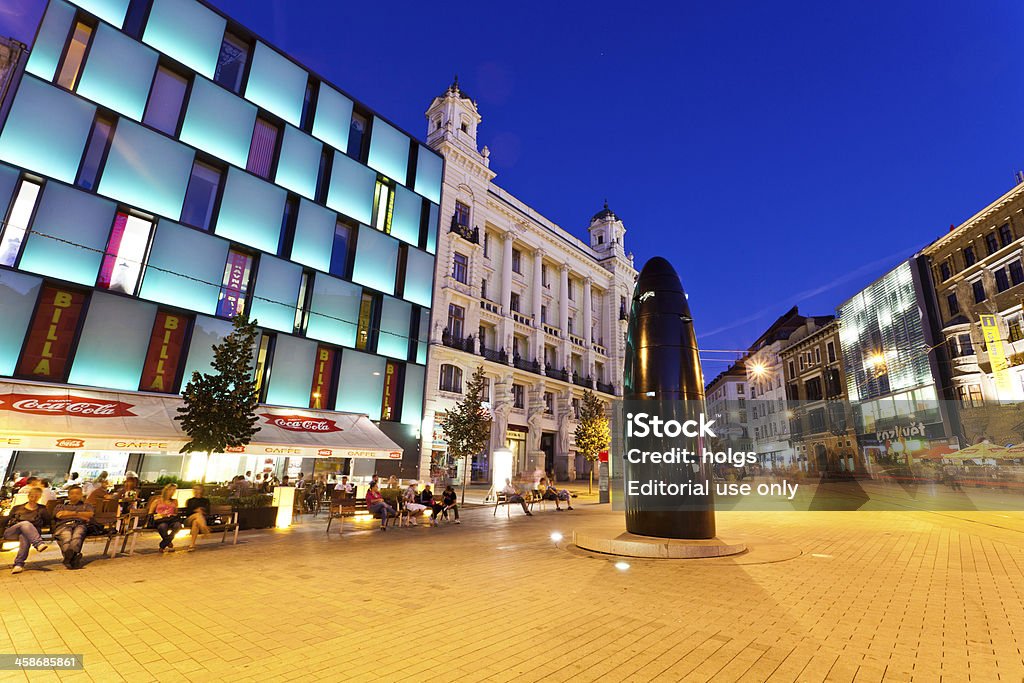 Hauptplatz von Brünn bei Nacht - Lizenzfrei Brünn Stock-Foto