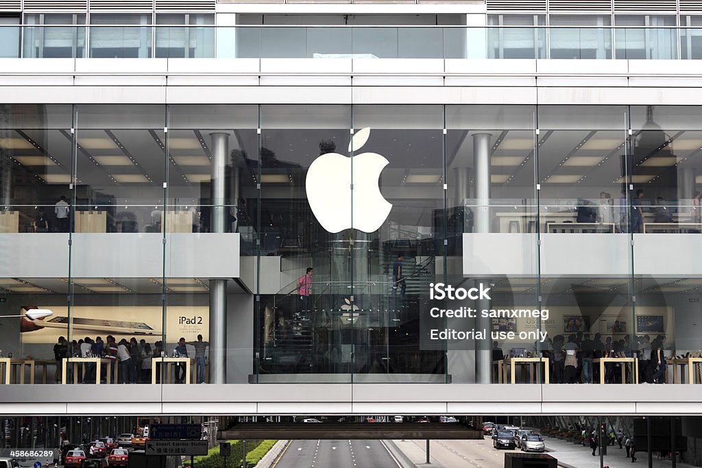 Apple Store IFC commerciale di Hong Kong - Foto stock royalty-free di Affari