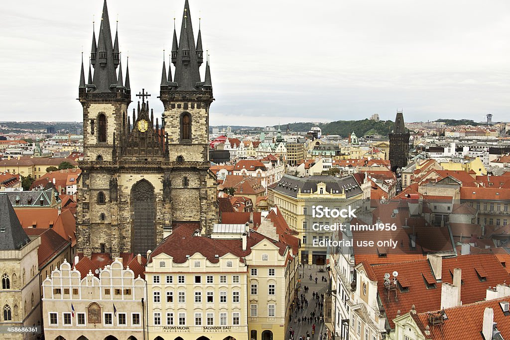 Igreja de Nossa Senhora antes Týn. Praga. - Foto de stock de Alto - Descrição Geral royalty-free