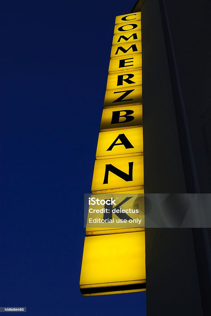 Commerzbank neon sign - Lizenzfrei Architektonisches Detail Stock-Foto