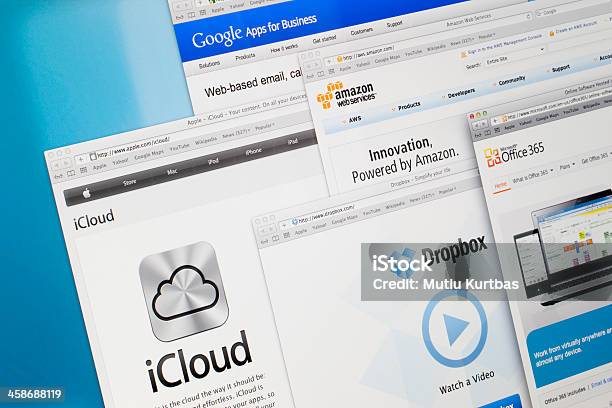 Cloud Aufbewahrungserviceprovider Stockfoto und mehr Bilder von Amazon.com - Amazon.com, Google - Markenname, Cloud Computing