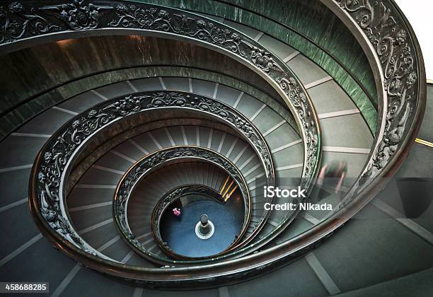 Stairway In Vatican Museum Stock Photo - Download Image Now - Vatican, Museum, Staircase