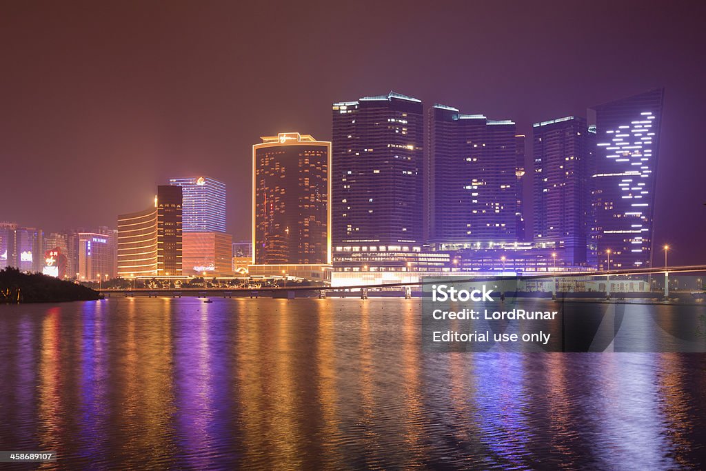 Macau bei Nacht - Lizenzfrei Abenddämmerung Stock-Foto