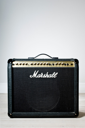Stege, Denmark- July 13, 2011: Studio shot of a Marshall Amplifier.