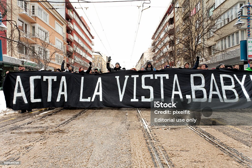 ACTA protesto - Foto de stock de Conceito royalty-free