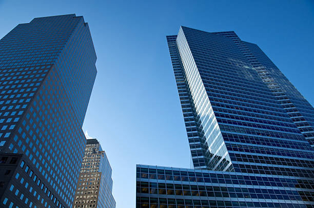 ゴールドマン・サックスグローバル hq &世界金融センタービル、nyc - clear sky new york state mid atlantic usa usa ストックフォトと画像