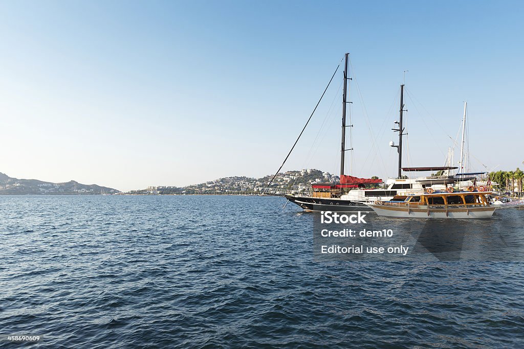 Boats in yalikavak marina "Bodrum, Turkey - July 14, 2013: Boats in yalikavak marina. Yalikavak is the one of the biggest town in Mugla" Anatolia Stock Photo