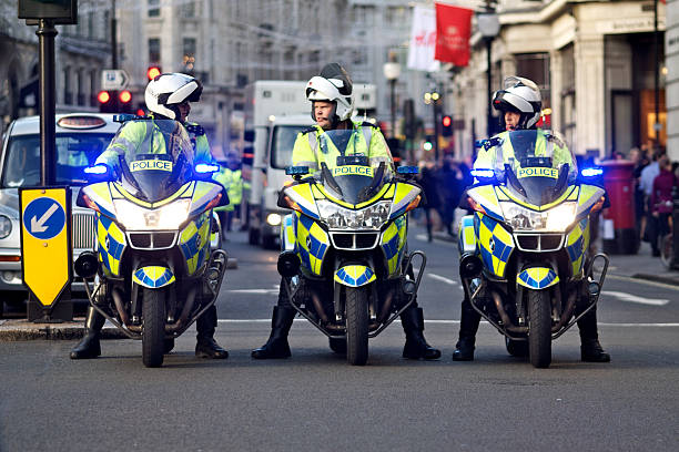 Police Bikes stock photo