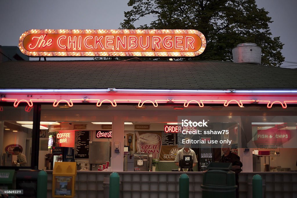 Chickenburger - Стоковые фото Авто-ресторан роялти-фри
