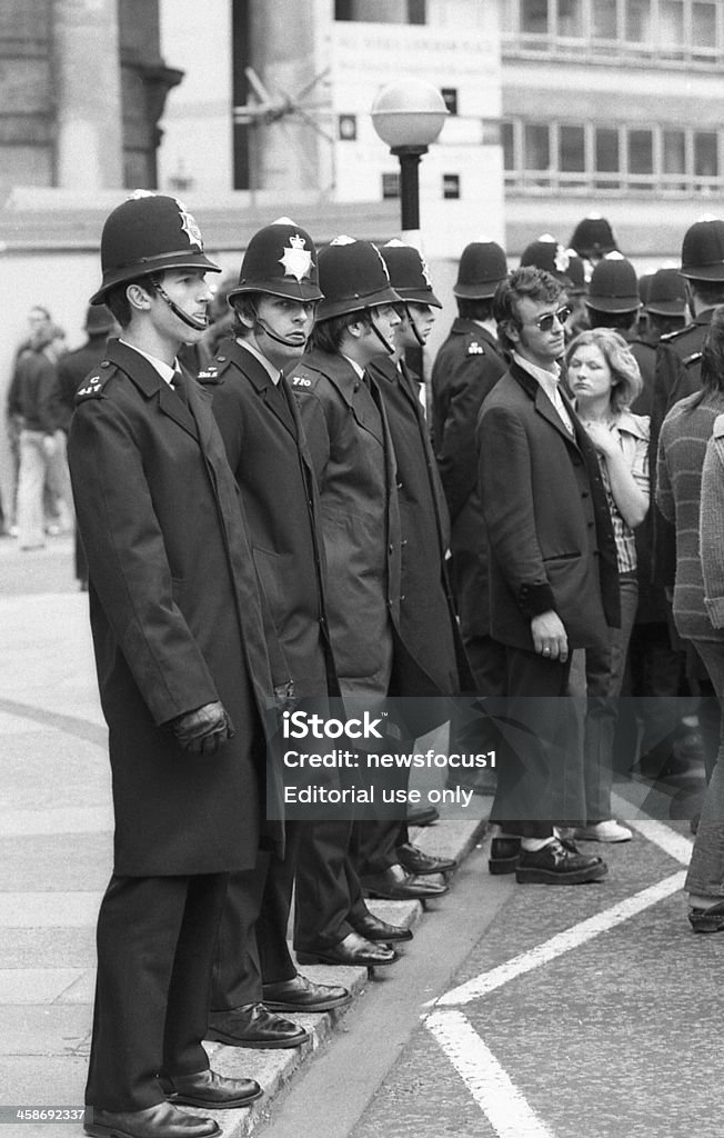 Rock and Roll Radio campagne de mars, Londres - Photo de 1970-1979 libre de droits