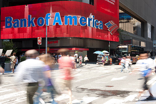 bank of america - theaterbezirk von manhattan stock-fotos und bilder