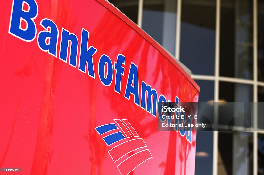 Bank of America La Jolla, USA- September 16, 2011: Bank of America Sign outside the branch at La Jolla Village Square. Bank of America Stock Photo