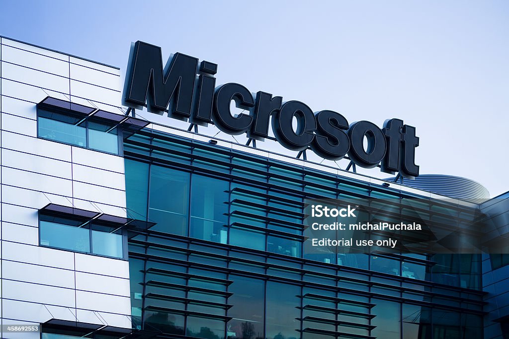 Logo Microsoft - Foto stock royalty-free di Attrezzatura informatica
