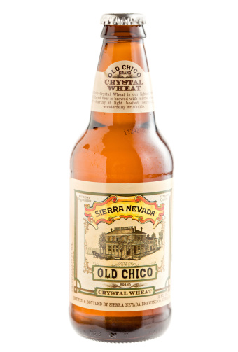 Chico, California, USA - June 19,2011 : A 12 OZ glass bottle of Sierra Nevada Old Chico brand Crystal Wheat.Headquartered in Chico California, Sierra Nevada is the premier craft brewery in the USA their beers are some of the world\\'s best.