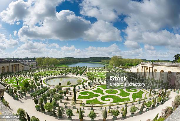 Springtime In Garden Outside Palace Of Versailles Stock Photo - Download Image Now - Springtime, Architecture, Beauty In Nature