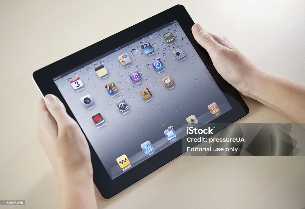 Mostrar Apple iPad2 página inicial - Royalty-free Homepage Foto de stock