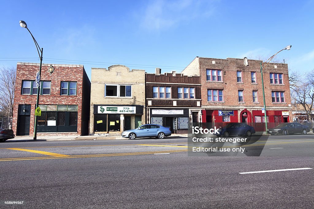 Realizado edificios comerciales, cabaña Grove Avenue en Chatham, - Foto de stock de Aire libre libre de derechos