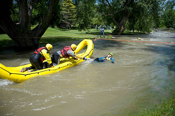 Swift Water Rescue Training stock photo