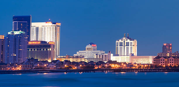 Atlantic City At Night stock photo
