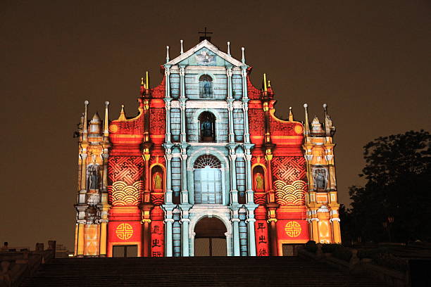 St Paul Catholic Church,Macau stock photo