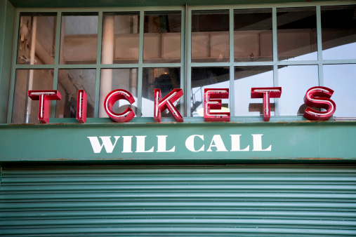 Boston, MA, USA- July 26, 2008: Will call ticket gate at Fenway Park in Boston. Note the shade of green used at Fenway Park is a closely guarded secret by the Boston Red Sox