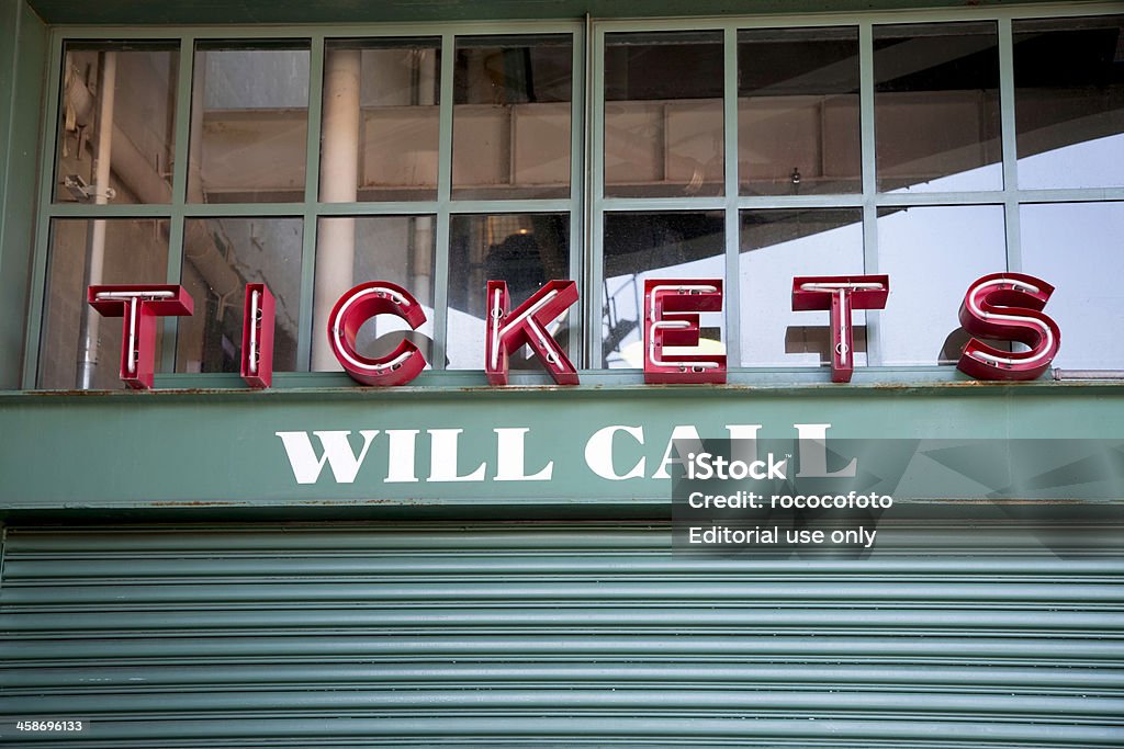 Estádio Fenway Park irá ligar Bilhete gate - Royalty-free Boston - Massachusetts Foto de stock