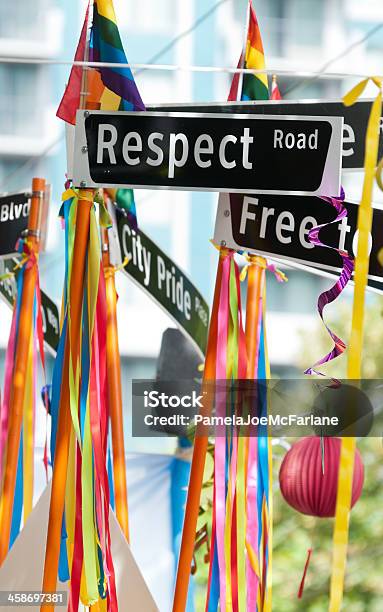 Respect Road Sign Stock Photo - Download Image Now - City, Multi Colored, Music Festival