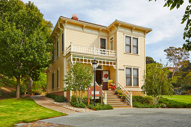 サンディエゴの旧市街 mcconaughy ハウス、歴史公園 - house san diego california old town architecture ストックフォトと画像