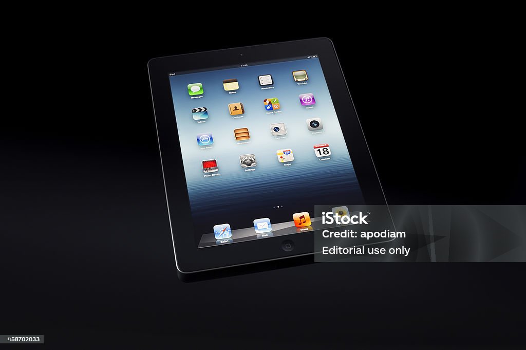 Black ipad3 - Lizenzfrei Ausrüstung und Geräte Stock-Foto