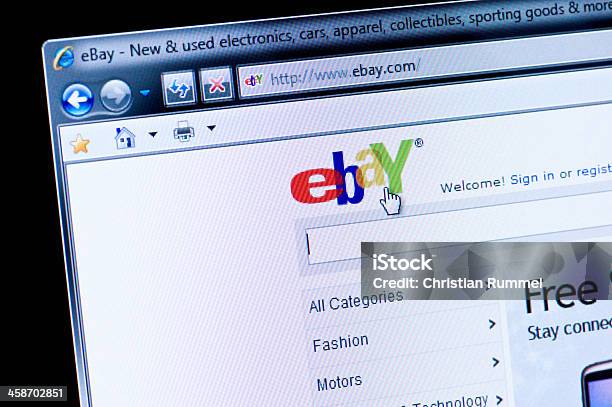 Ebay접사를 슛 실제 모니터 eBay에 대한 스톡 사진 및 기타 이미지 - eBay, 판매, . com