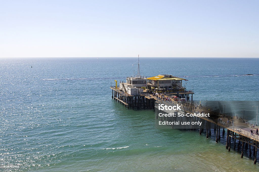 De Santa Monica Pier no Oceano Pacífico - Foto de stock de Califórnia royalty-free