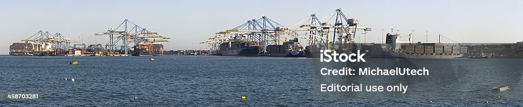Gehen Containerschiffe und den Hafen - Lizenzfrei Behälter Stock-Foto