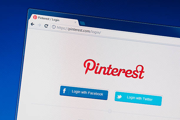 pinterest página de inicio - www internet http blue fotografías e imágenes de stock