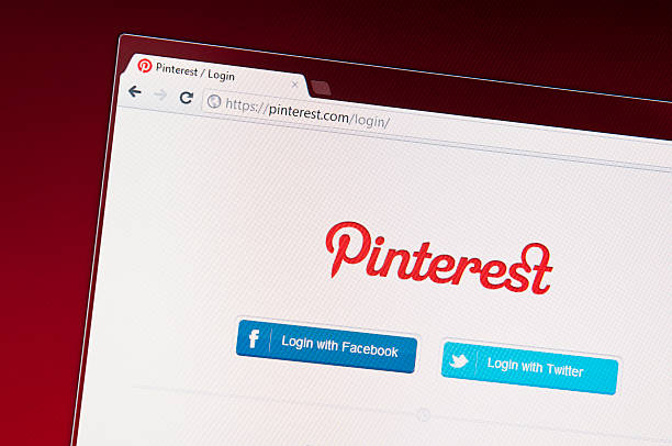 pinterest главную страницу - www internet http blue стоковые фото и изображения