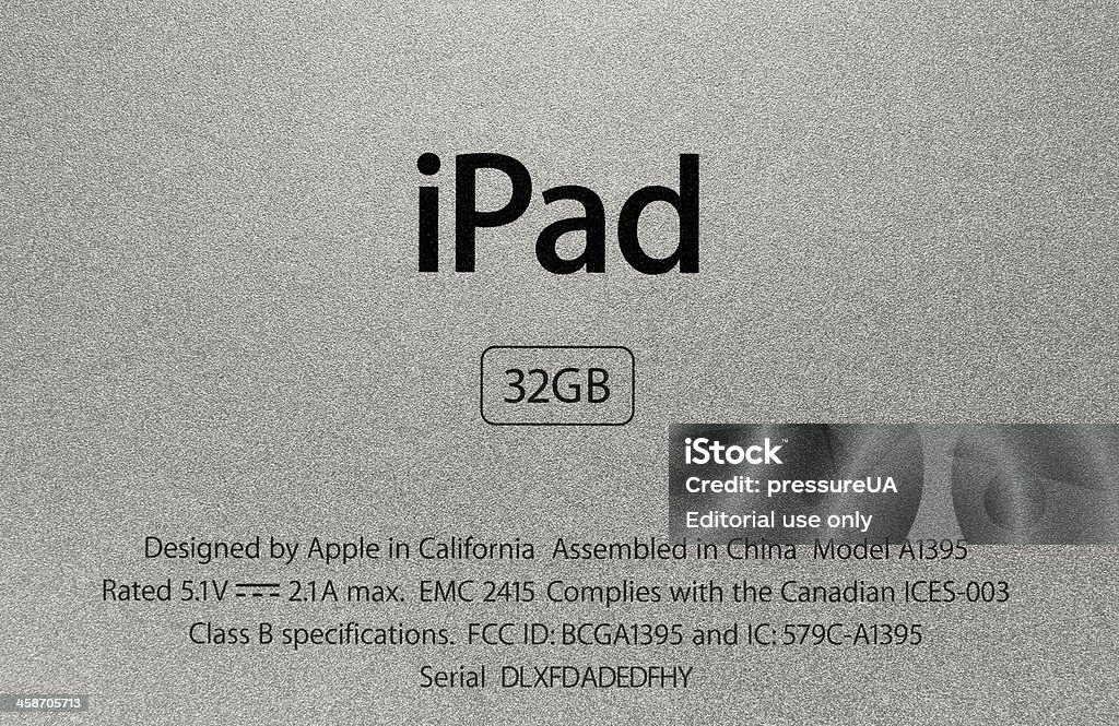 Apple Ipad placa - Foto de stock de Atrás royalty-free