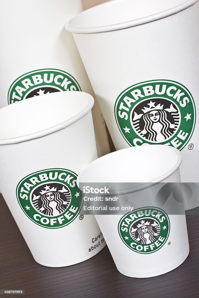 Copos de café Starbucks Papel - Royalty-free Bebida Quente Foto de stock