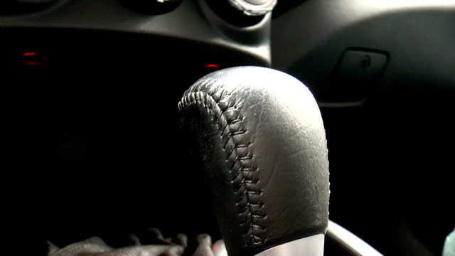 automatic gear shifter in a new car