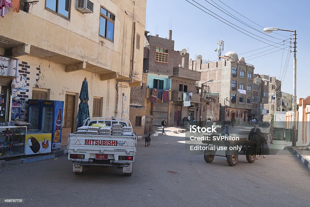 Rua na cidade de Luxor. - Foto de stock de Animal royalty-free