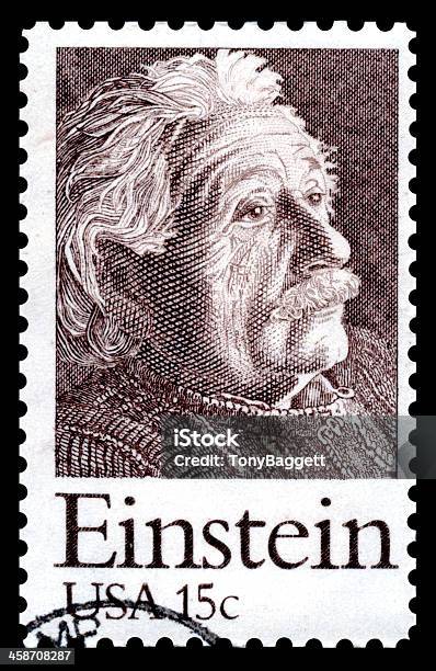 Albert Einstein Usabriefmarke Stockfoto und mehr Bilder von Albert Einstein - Albert Einstein, Porträt, Briefmarke