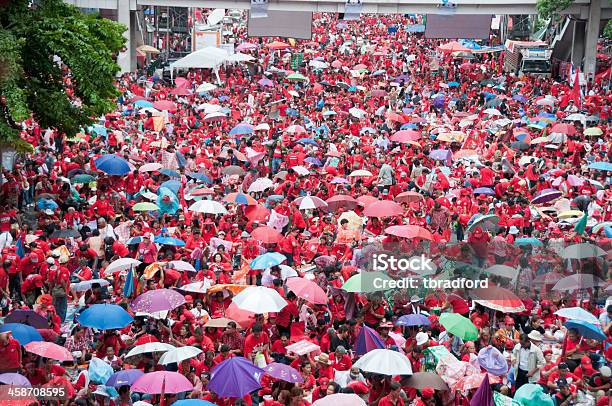 Camicia Udd Rally A Bangkok Tailandia - Fotografie stock e altre immagini di Ambientazione esterna - Ambientazione esterna, Asia, Asiatico sudorientale