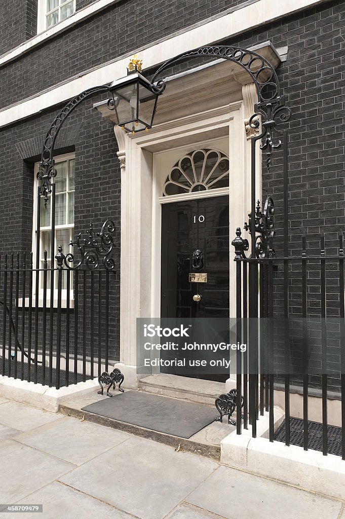 Downing Street Number 10 London, England, United Kingdom - May 4th, 2010: 10 Downing Street, The official London residence of the British Prime Minister since 1730. Downing Street Stock Photo